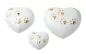 Preview: Tierurne Herz Pfoten in weiß, alle Größen