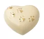 Preview: Tierurne Herz Pfoten elfenbein