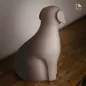 Preview: Tierurne Hund Keramik in braun Ansicht hinten Preview: Tierurne Hund Keramik in braun Ansicht hinten