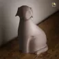 Preview: Tierurne Hund Keramik in braun Ansicht seitlich Preview: Tierurne Hund Keramik in braun Ansicht seitlich