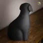 Preview: Tierurne Hund Keramik in dunkelgrau Seitenansicht Preview: Tierurne Hund Keramik in dunkelgrau Seitenansicht