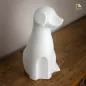 Preview: Tierurne Hund Keramik in weiß Seitenansicht Preview: Tierurne Hund Keramik in weiß Seitenansicht
