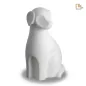 Preview: Tierurne Hund Keramik in weiß Preview: Tierurne Hund Keramik in weiß