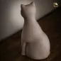 Preview: Tierurne Katze Keramik in braun Ansicht hinten Preview: Tierurne Katze Keramik in braun Ansicht hinten