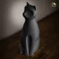 Preview: Tierurne Katze Keramik in dunkelgrau Seitenansicht Preview: Tierurne Katze Keramik in dunkelgrau Seitenansicht
