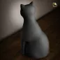 Preview: Tierurne Katze Keramik in dunkelgrau Ansicht hinten Preview: Tierurne Katze Keramik in dunkelgrau Ansicht hinten