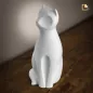 Preview: Tierurne Katze Keramik in weiß Seitenansicht Preview: Tierurne Katze Keramik in weiß Seitenansicht