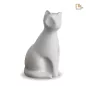 Preview: Tierurne Katze Keramik in weiß Preview: Tierurne Katze Keramik in weiß