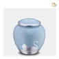 Preview: Katzenurne Metall blau, Schatten-Bild liegend Preview: Katzenurne Metall blau, Schatten-Bild liegend