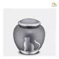 Preview: Katzenurne Metall grau, Schatten-Bild nach oben schauend Preview: Katzenurne Metall grau, Schatten-Bild nach oben schauend