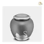 Preview: Katzenurne Metall grau, Schatten-Bild liegend Preview: Katzenurne Metall grau, Schatten-Bild liegend