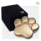 Preview: Tierurne Pfote Metall goldfarben 0,05 Liter mit Schatulle Preview: Tierurne Pfote Metall goldfarben 0,05 Liter mit Schatulle
