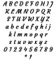 Preview: Schriftform für Folienbeschriftung Feinsteinzeugurne