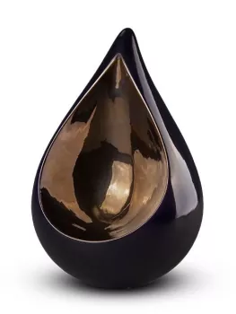 Urne Tropfen, große Vertiefung, mitternachtsblau, versch. Größen