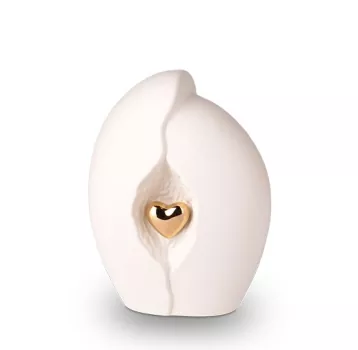 Keramikurne glänzendes Herz, versch. Farben und Größen