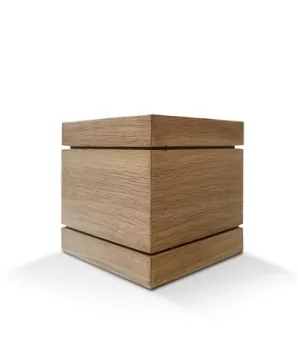 Holzurne Würfel Ziernuten, versch. Holzarten und Größen