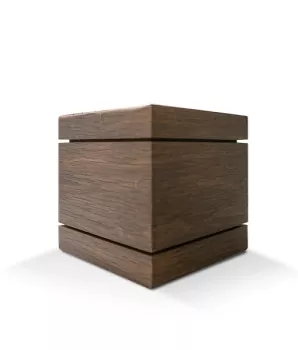 Holzurne Würfel Ziernuten, versch. Holzarten und Größen