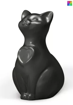 Katzenurne schwarz glasiert
