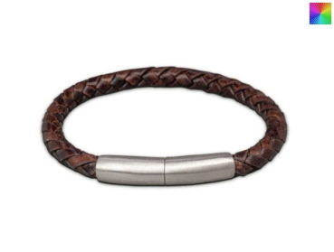 Preview: Aschearmband Leder geflochten "embrace dutch design", versch. Farben und Größen