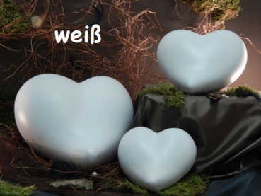 Preview: Gesamtübersicht Tierurne Herz aus Keramik, weiß