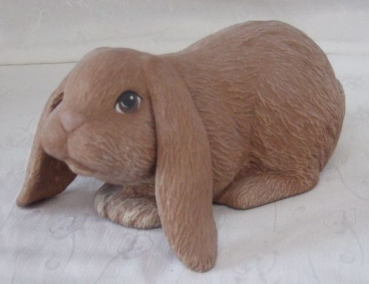 Preview: Tierurne Kaninchen braun bemalt ohne Fotovorlage