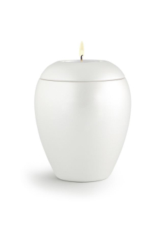 Preview: Tierurne Keramik Crystal perlmutt Erinnerungslicht