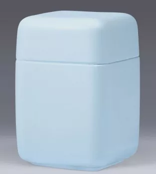 Keramikurne quadratisch atlantikblau 1,5 Liter