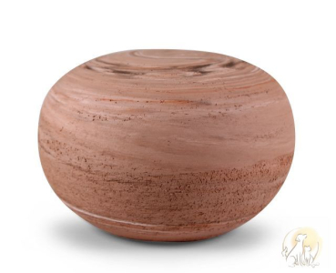 Preview: Tierurne Linsenform, sandfarben marmoriert, versch. Größen