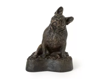 Kunstharzurne französische Bulldogge-Skulptur, 0,5 Liter