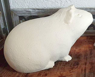 Preview: Tierurne Meerschweinchen naturbelassen, Seitenansicht