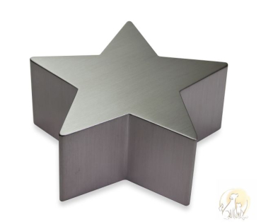 Preview: Tierurne Stern aus Edelstahl, versch. Größen