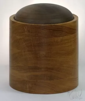 Tierurne Holz Unikat 3,5 Liter, Seitenansicht