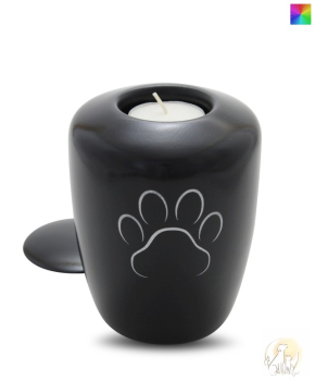 Preview: Tierurne Pfote mit Gedenklichteinsatz, versch. Farben und Größen