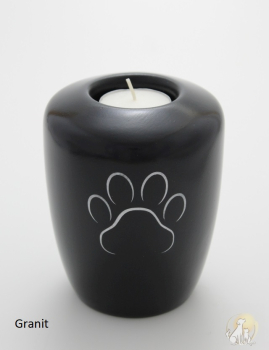 Preview: Tierurne Pfote 0,5 Liter granit, offen