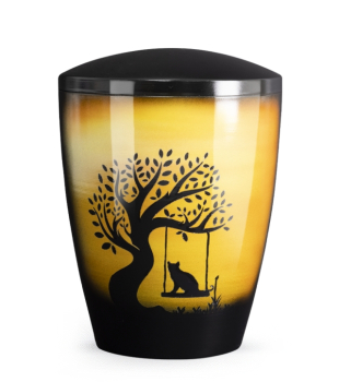 Preview: Tierurne Airbrush Katze Schaukel