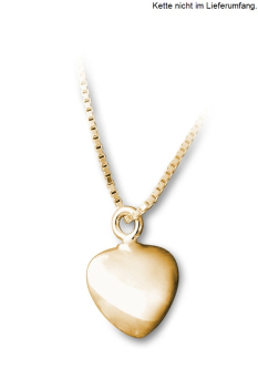 Preview: Ascheschmuck-Anhänger, Am-Urn-Let, Herz, vergoldet, in Samtdose, versch. Größen