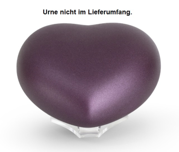 Preview: Basis für Herztierurnen, Material Acrylglas, Ansicht von vorne