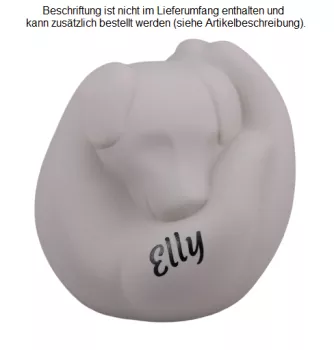 Beispiel einer Folienbeschriftung mit Namen in schwarz