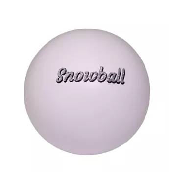 Beispiel Folienbeschriftung Glitzer-Schatteneffekt mit Name, Glitzer in silberfarben, Schatten schwarz auf Kugel Art. Nr. 818013 in weiß