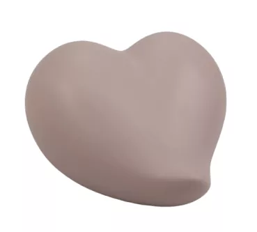 Keramiktierurne Herz in beige 0,7 Liter