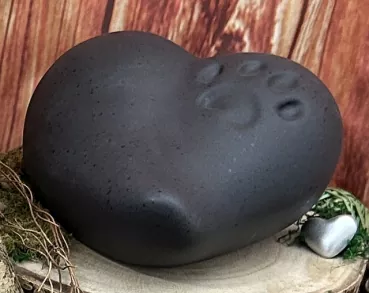 Herz Pfote grau-schwarz 0,45 Liter