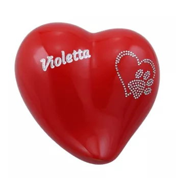 Beispiel Folienbeschriftung Glitzer-Schatteneffekt mit Name, Glitzer in silberfarben, Schatten weiß auf Herzurne Art. Nr. 812153