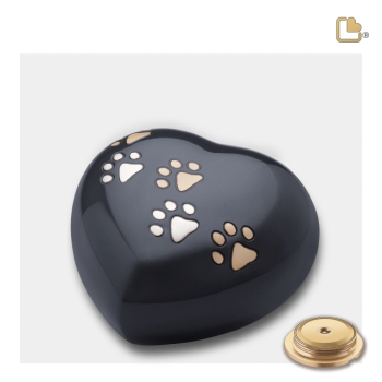 Preview: Herzurne Pfoten mit Verschluss