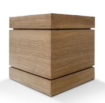 Preview: Holzurne Würfel Ziernuten, versch. Holzarten und Größen