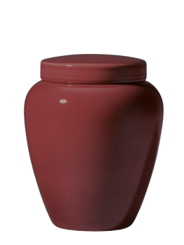 Preview: Tierurne Keramik bordauxerot glasiert