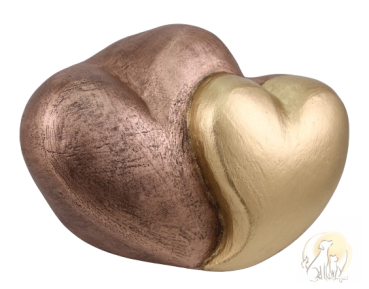 Preview: Keramikurne Doppelherz 3,0 Liter Ansicht von vorne