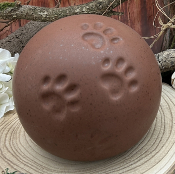 Preview: Tierurne Kugel 4 Pfoten braun