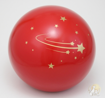 Preview: Kugelurne Sternschnuppe kadmiumrot Motiv goldfarben