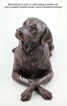 Beispiel einer Folienbeschriftung mit Namen und Lebensdaten