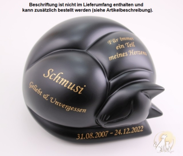 Preview: Beispiel einer Folienbeschriftung mit Sprüchen, Namen und Lebensdaten